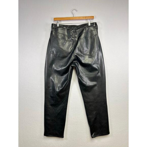 Abercrombie & Fitch 90s relaxed jeans with faux leather back 31 / 12L - Picture 4 of 9